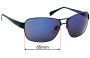 Sunglass Fix Replacement Lenses for Police S8538  - 65mm Wide 