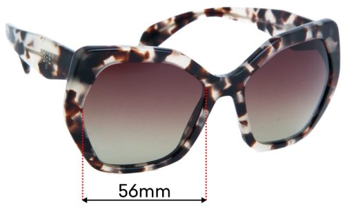 Prada SPR16RS Replacement Lenses 56mm wide 