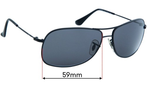 Sunglass Fix Replacement Lenses for Ray Ban RJ9508S - 59mm Wide 