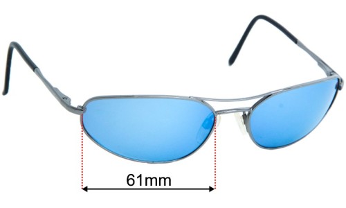 Sunglass Fix Replacement Lenses for Revo Metal Tear - 61mm Wide 