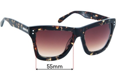 Rusty Proud Replacement Sunglass Lenses - 55mm Wide 