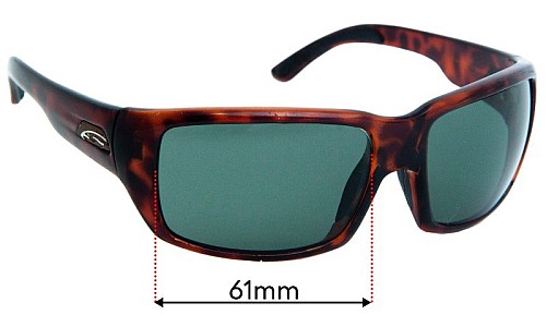 Sunglass Fix Replacement Lenses for Smith Touchstone - 61mm Wide 