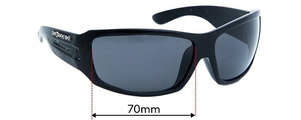 Spotters Unknown Model Replacement Sunglass Lenses - 69mm wide