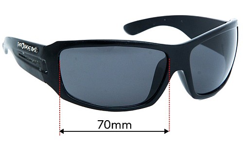 Sunglass Fix Replacement Lenses for Spotters Unknown Model  - 69mm Wide 