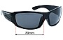 Sunglass Fix Replacement Lenses for Spotters Unknown Model  - 69mm Wide 