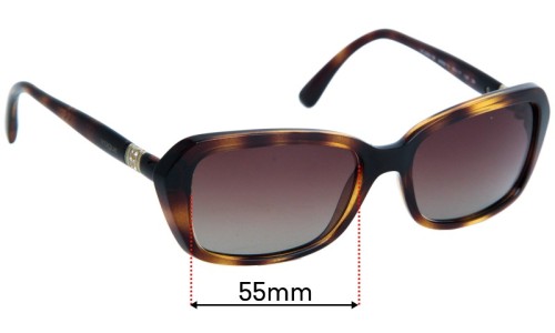 Sunglass Fix Replacement Lenses for Vogue VO2964-SB - 55mm Wide 