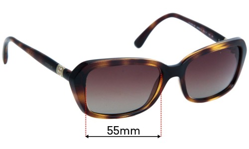 Sunglass Fix Verres de Remplacement pour Vogue VO2964-SB - 55mm Wide 