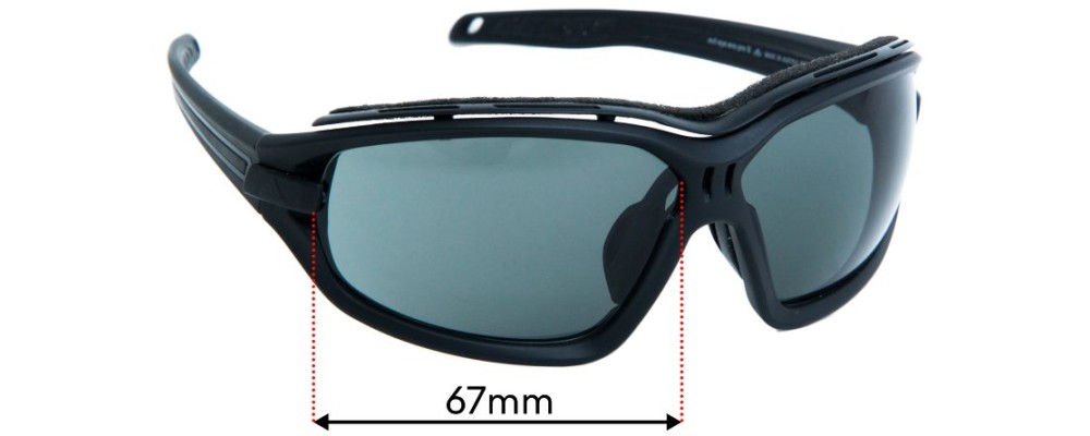 Sunglass Fix Replacement Lenses for Adidas A194 Evil Eye Evo Pro S  - 67mm Wide