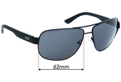 Armani Exchange AX 2012/S Replacement Lenses 62mm wide 