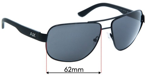 Armani Exchange AX 2012/S 62mm Replacement Lenses
