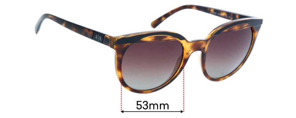 Sunglass Fix Replacement Lenses for Armani Exchange AX 4086S  - 53mm Wide