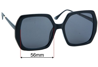 Sunglass Fix Replacement Lenses for  Asos 10829709 - 56mm wide 