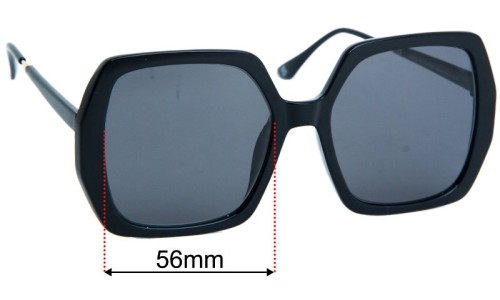 Sunglass Fix Replacement Lenses for Asos 10829709  - 56mm Wide 