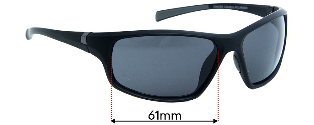 Sunglass Fix Replacement Lenses for The Cancer Council Tacoma - 61mm Wide
