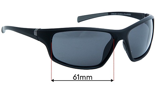 Sunglass Fix Replacement Lenses for Cancer Council Tacoma - 61mm Wide 