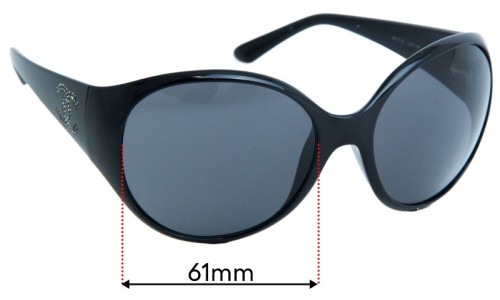 Sunglass Fix Replacement Lenses for Chanel 6013-B - 61mm Wide 