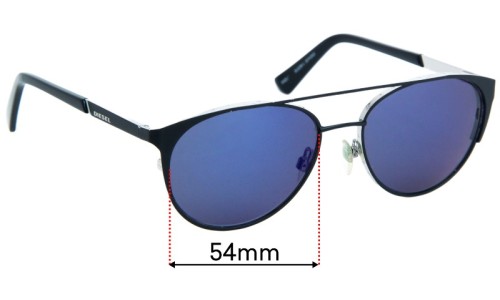 Sunglass Fix Replacement Lenses for Diesel DL5259 - 54mm Wide 