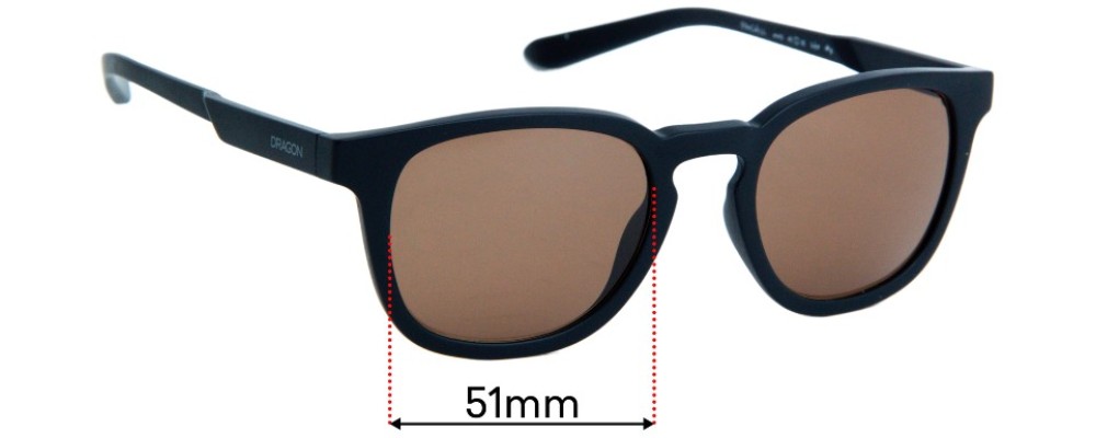 Sunglass Fix Replacement Lenses for Dragon Finch - 51mm Wide