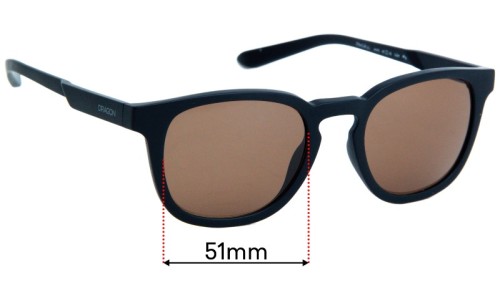 Sunglass Fix Replacement Lenses for Dragon Finch - 51mm Wide 