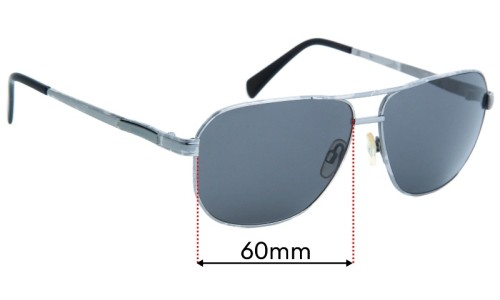 Sunglass Fix Replacement Lenses for Florentine F43 - 60mm Wide 