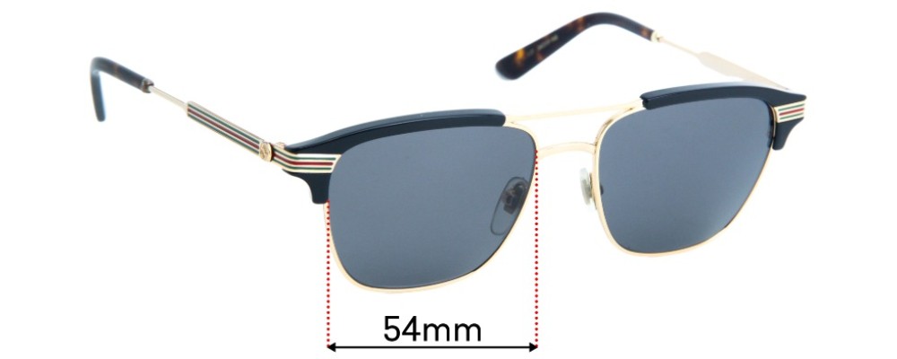 Sunglass Fix Replacement Lenses for Gucci GG241S - 54mm Wide