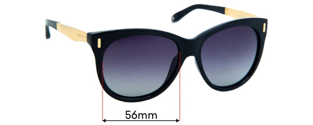 Jimmy Choo Ally/S Replacement Sunglass Lenses - 56mm wide