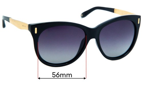 Sunglass Fix Replacement Lenses for Jimmy Choo Ally/S - 56mm Wide 