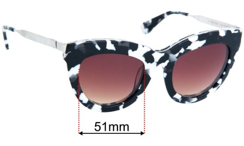 Sunglass Fix Replacement Lenses for Jonathan Saunders Verena - 51mm Wide 