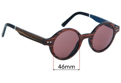 Sunglass Fix Replacement Lenses for Oh My Woodness! New Forrest - 46mm Wide 