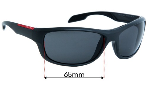 Sunglass Fix Replacement Lenses for Prada SPS13U - 65mm Wide 