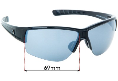 Adidas A410 Evil Cross L Replacement Lenses 69mm wide 