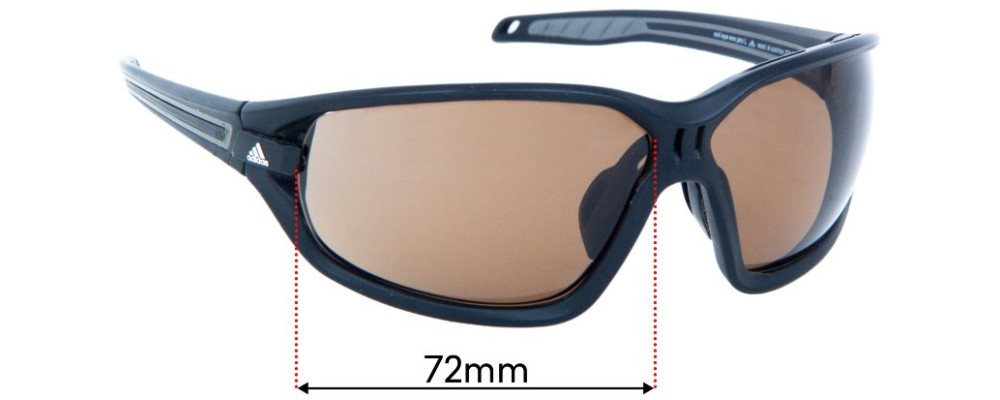 Sunglass Fix Replacement Lenses for Adidas A193 Evil Eye Evo Pro L - 72mm Wide