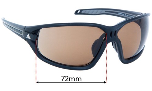 Sunglass Fix Replacement Lenses for Adidas A193 Evil Eye Evo Pro L - 72mm Wide 