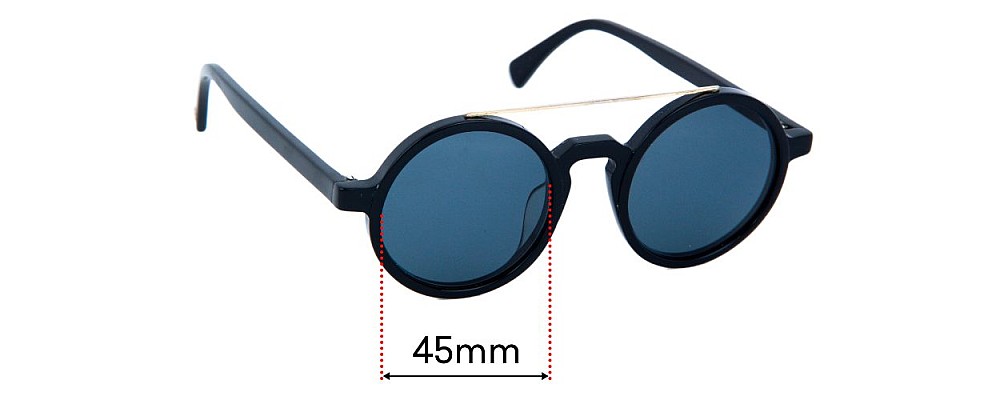 Sunglass Fix Replacement Lenses for AM Eyewear Shanghai Tang Retro Chinese Round  - 45mm Wide