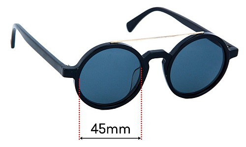 Sunglass Fix Replacement Lenses for AM Eyewear Shanghai Tang Retro Chinese Round  - 45mm Wide 