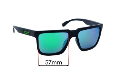Bolle Frank Replacement Sunglass Lenses - 57mm wide 