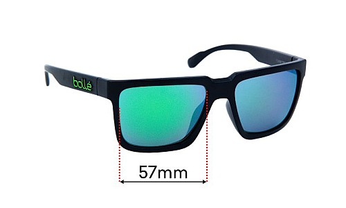 Sunglass Fix Replacement Lenses for Bolle Frank - 57mm Wide 