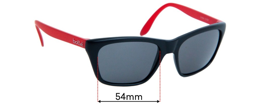 Sunglass Fix Replacement Lenses for Bolle Jordan - 54mm Wide