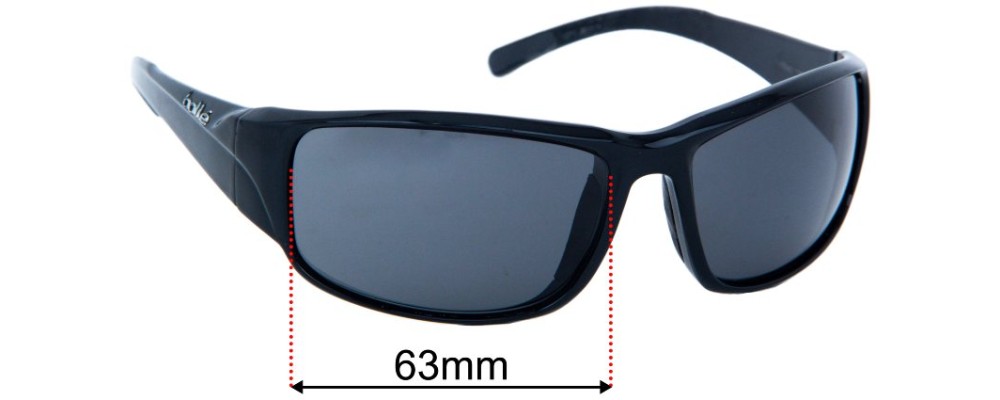 Sunglass Fix Replacement Lenses for Bolle Keelback  - 63mm Wide
