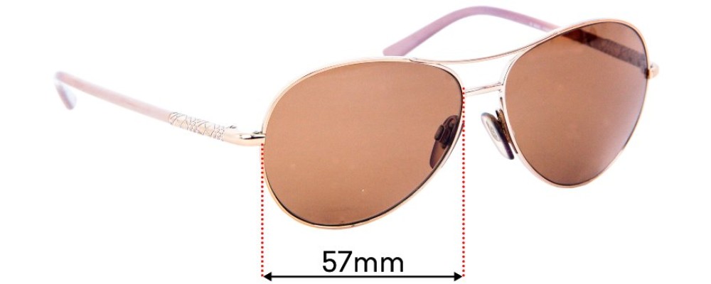 Sunglass Fix Replacement Lenses for Burberry B 3053 - 57mm Wide