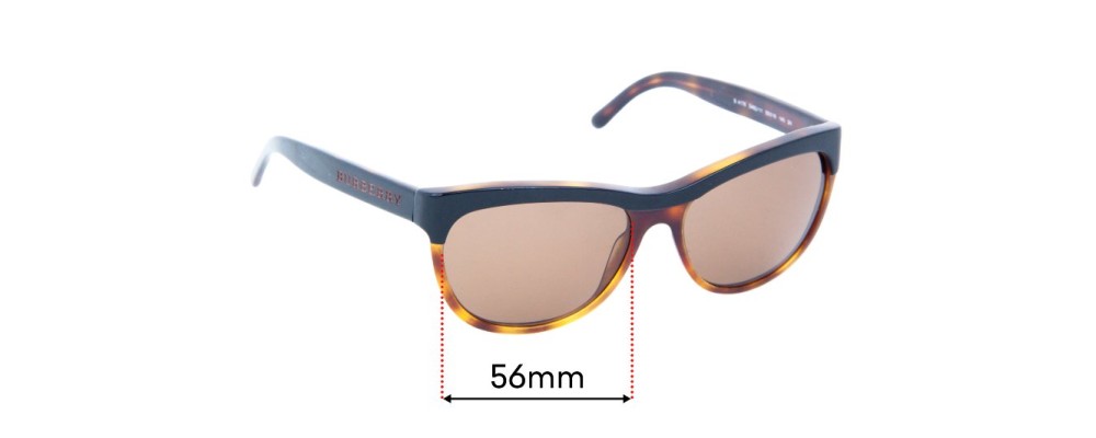 Sunglass Fix Replacement Lenses for Burberry B 4176 - 56mm Wide