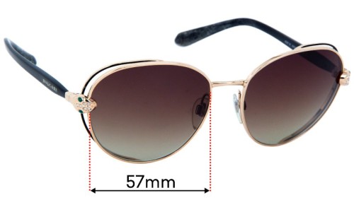 Sunglass Fix Replacement Lenses for Bvlgari 6087-B - 57mm Wide 