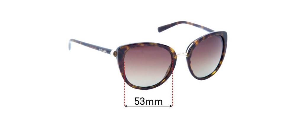Sunglass Fix Replacement Lenses for Bvlgari 8177 - 53mm Wide