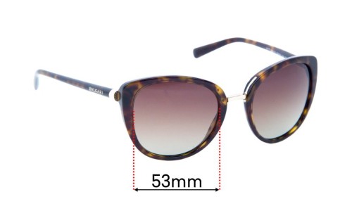 Sunglass Fix Replacement Lenses for Bvlgari 8177 - 53mm Wide 