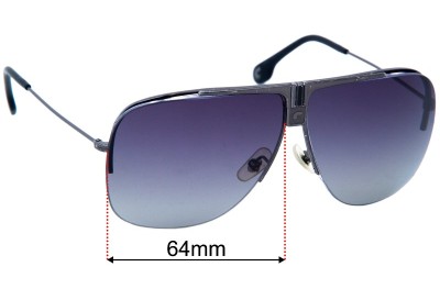 Carrera 1013/S Replacement Sunglass Lenses - 64mm Wide 