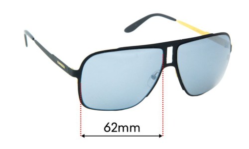 Sunglass Fix Replacement Lenses for Carrera 121/S - 62mm Wide 
