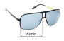 Sunglass Fix Replacement Lenses for Carrera 121/S - 62mm Wide 