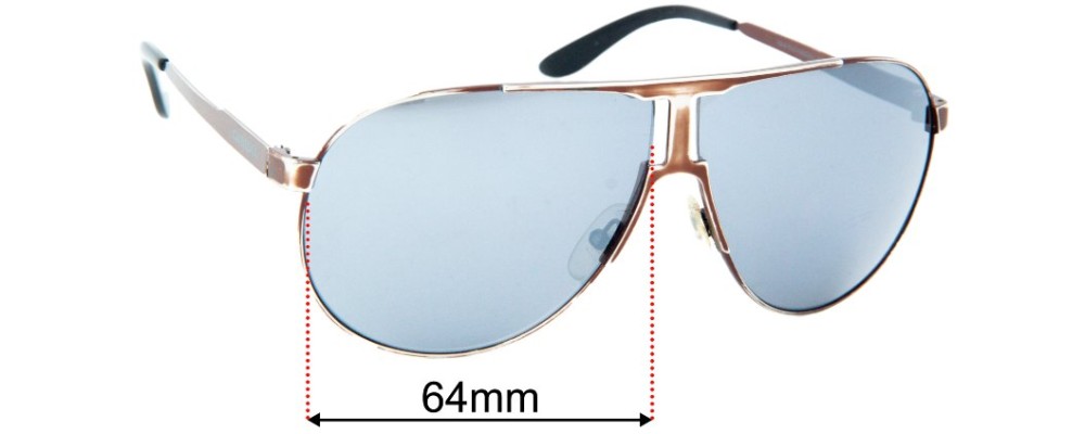Sunglass Fix Replacement Lenses for Carrera New Panamerika - 64mm Wide