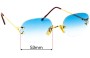 Sunglass Fix Lentes de Repuesto para Cartier 1504827 - 53mm Wide 