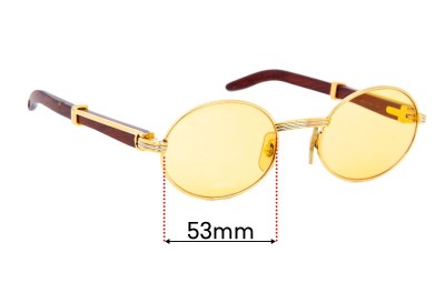 Cartier Giverny  Replacement Lenses 53mm wide 